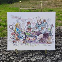 Dungeon Dining 8x10 Anime Sketch Art Print