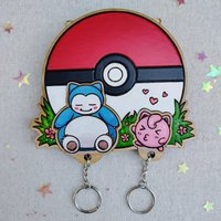 Pokéball Keyholder – Hand Painted