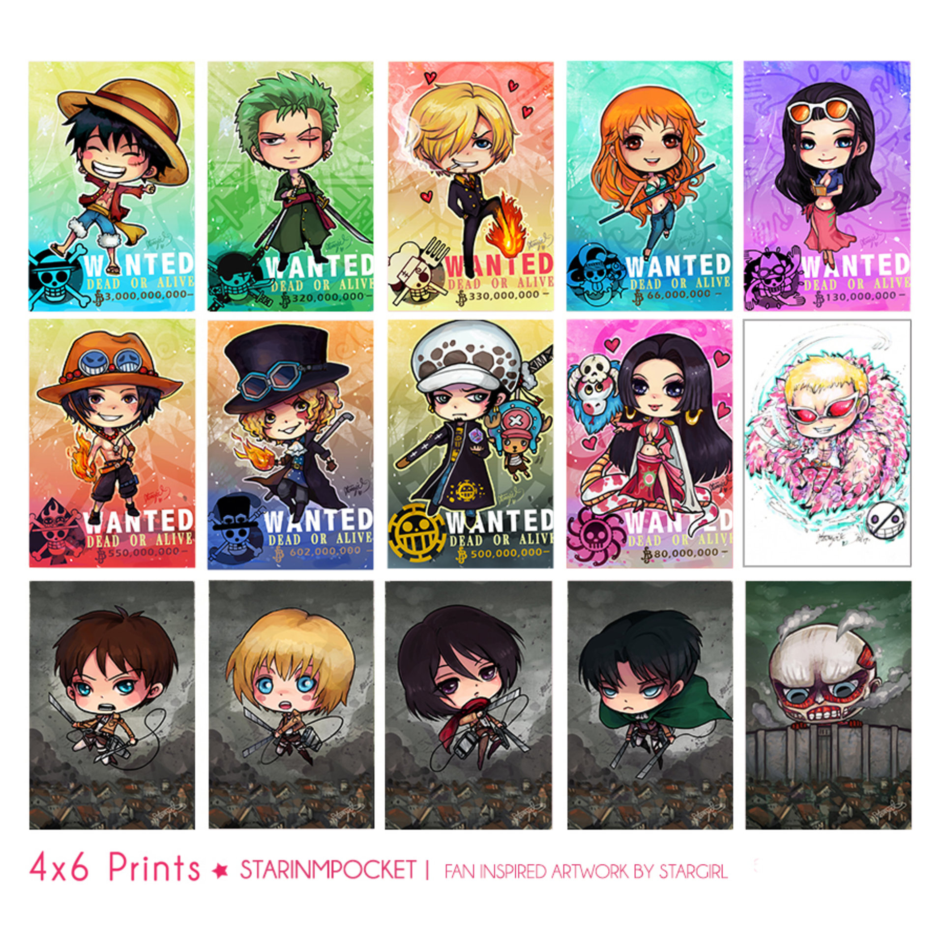 Anime Chibi Art 4x6 Prints