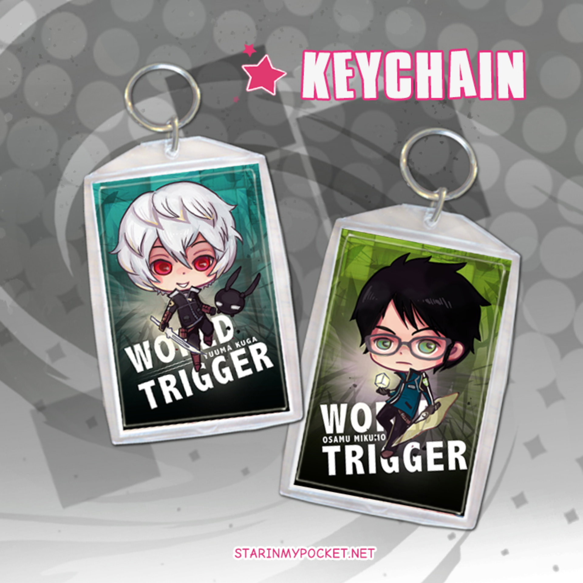 Trigger Anime Keychain Double-Sided