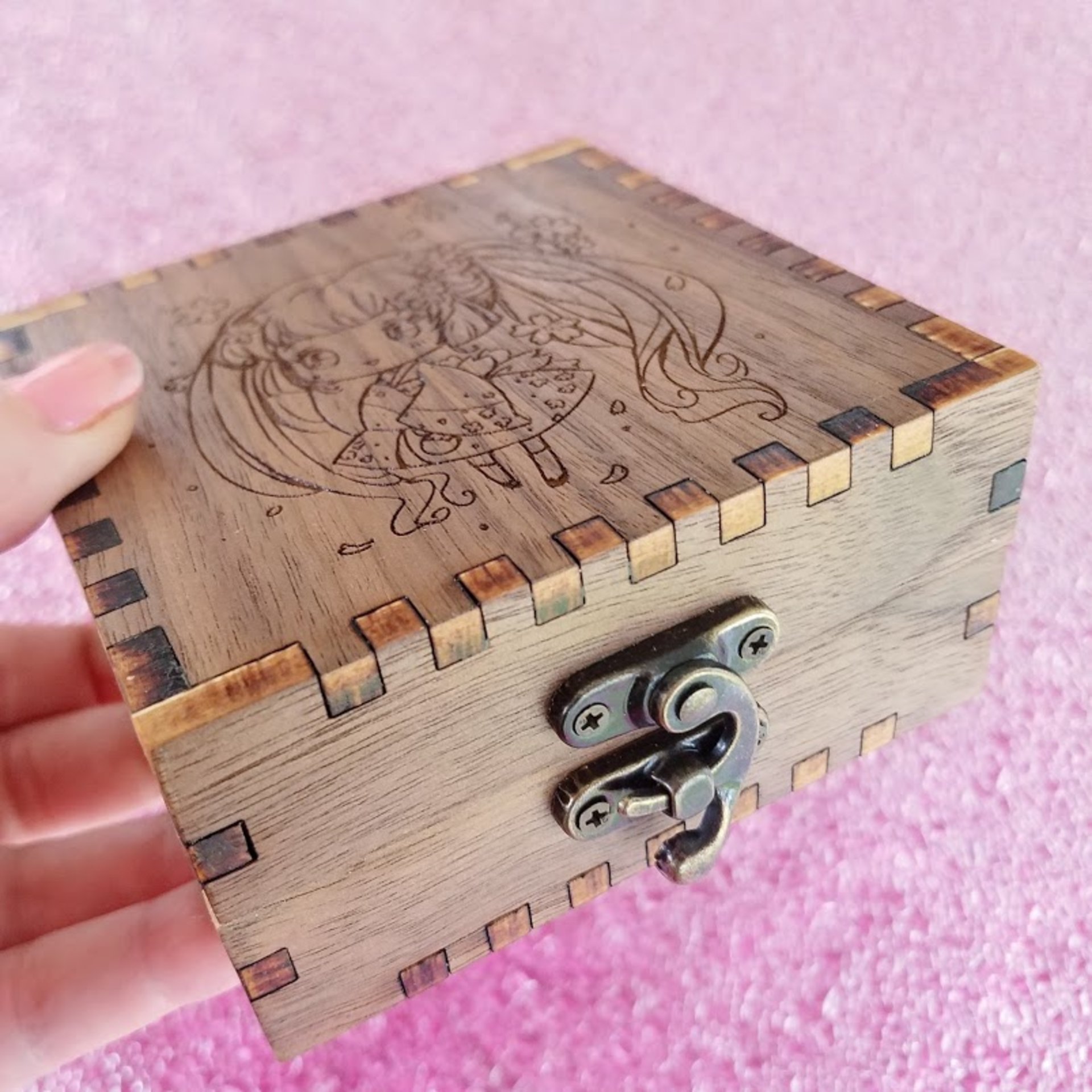 Sakura #2 Walnut Engraved Box
