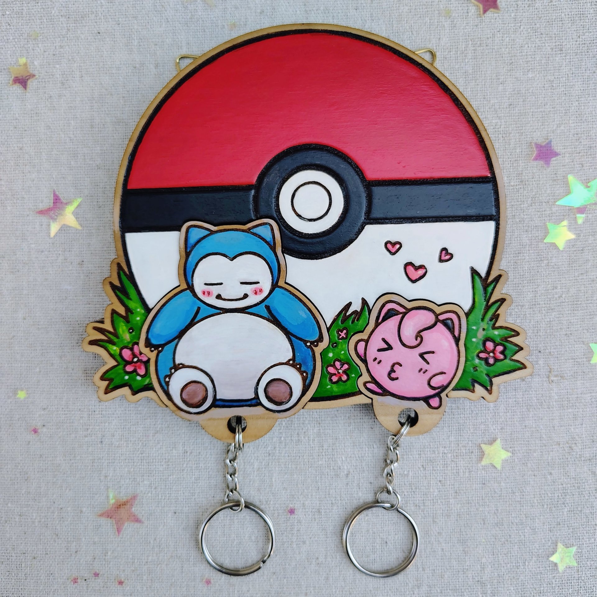 Pokéball Keyholder – Hand Painted