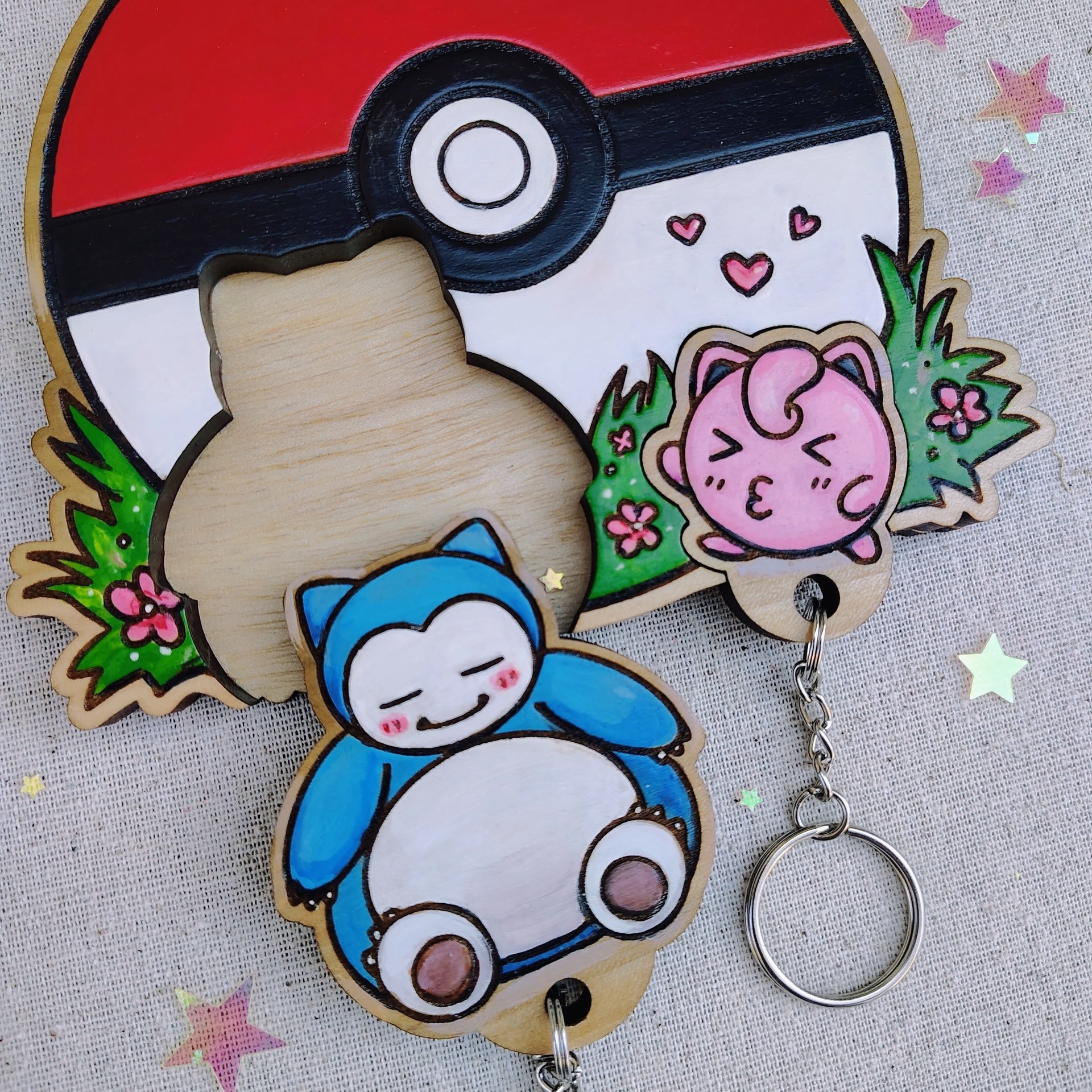 Pokéball Keyholder – Hand Painted