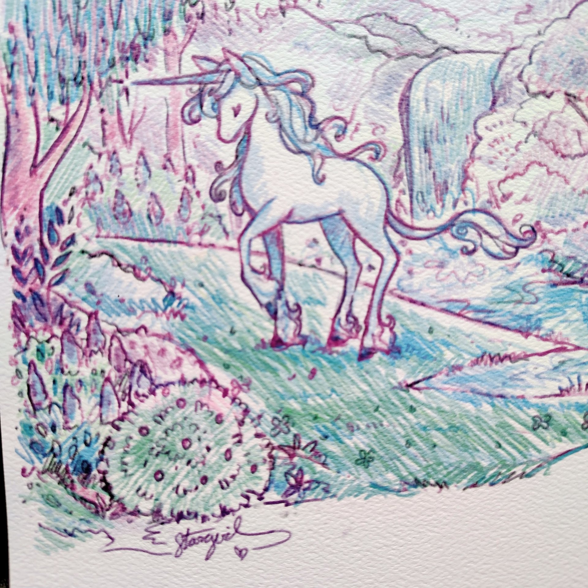 The Last Unicorn 8x10 Sketch Art Print