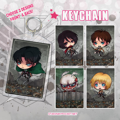 AOT Anime Keychain Double-Sided