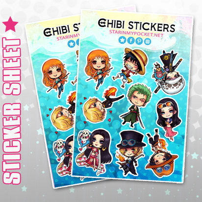 Anime Pirates Stickers