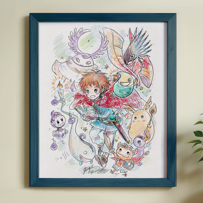 Magical Journey 8x10 Game Sketch Art Print