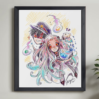 Love, Ghosts, and Other Mysteries 8x10 Anime Sketch Art Print