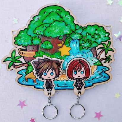 Painted Destiny Island Keyholder