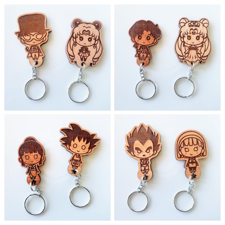 engraved anime keychains