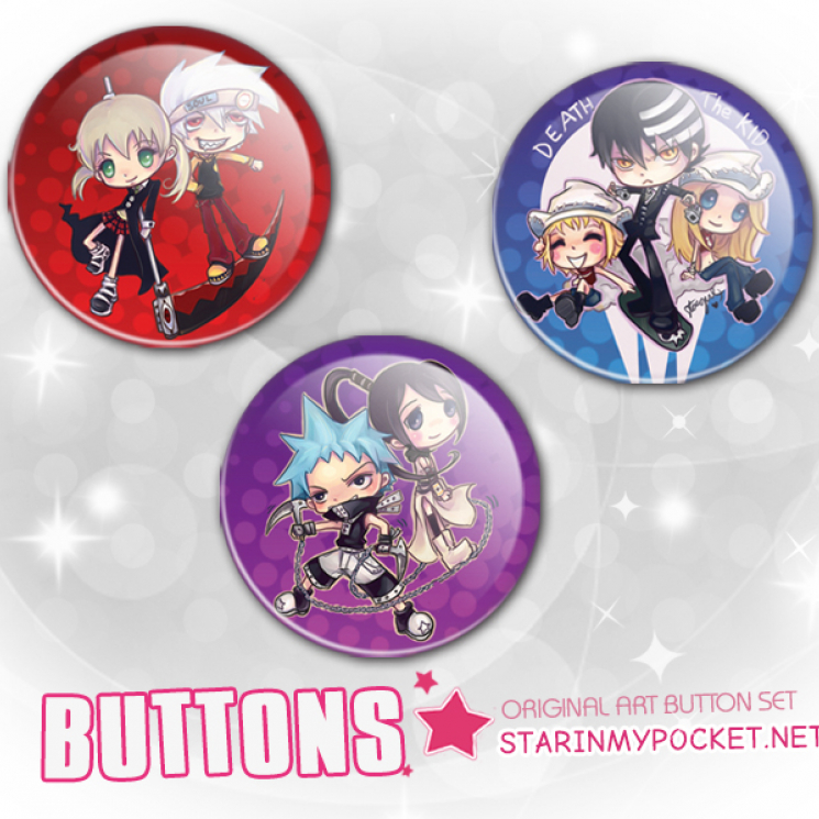 Anime Buttons Pins