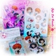 Anime Buttons Keychain Stickers Gift Set
