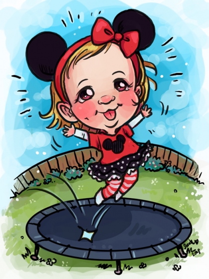 Caricature Mickey & Trampoline Theme