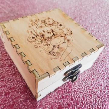 Alice #1 Birch Engraved Box