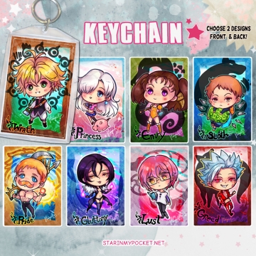 7Sins Keychain Double-Sided
