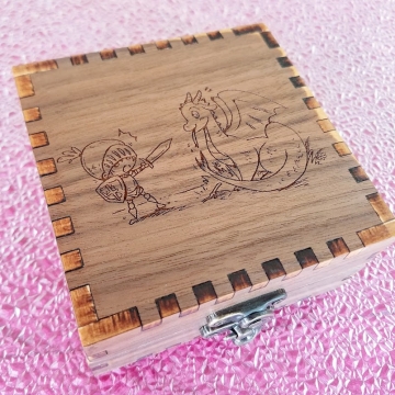Dragon Knight #1 Walnut Engraved Box