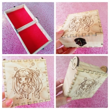 Sakura #1 Birch Engraved Box *Sold