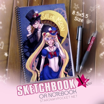 Steampunk by Moonlight Sketchbook or Notebook