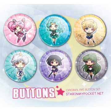Outer Planets Anime Buttons Set SM