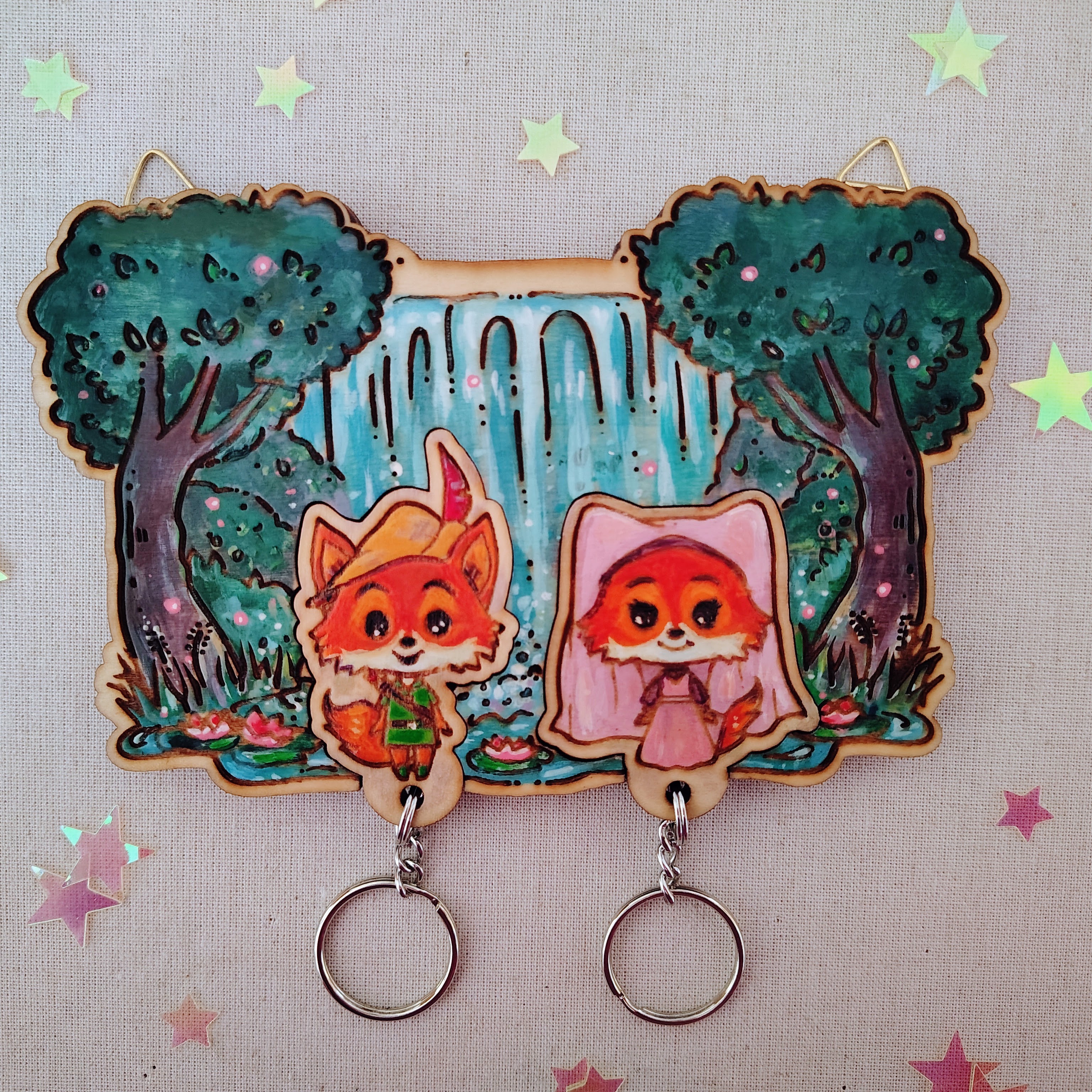 Cute Robin Hood Couple Keyholder Set