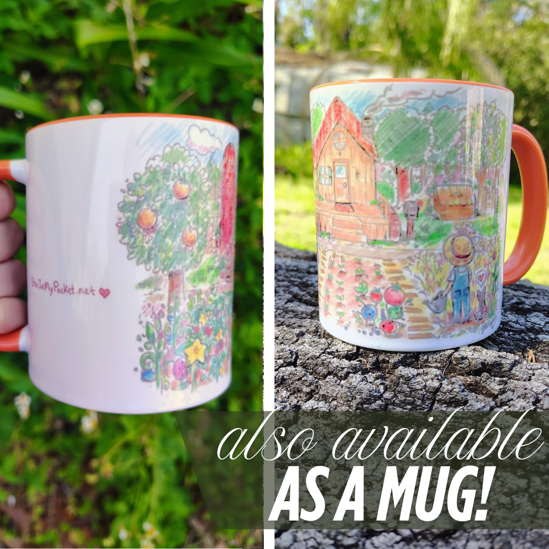stardew valley farmhouse sketch art ceramic mug available onetsy