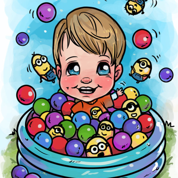 Caricature Balls & Minions Theme