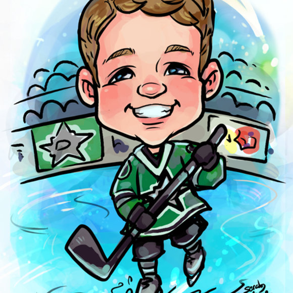 Caricature Hockey Theme