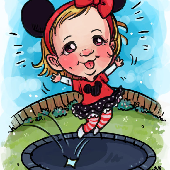 Caricature Mickey & Trampoline Theme