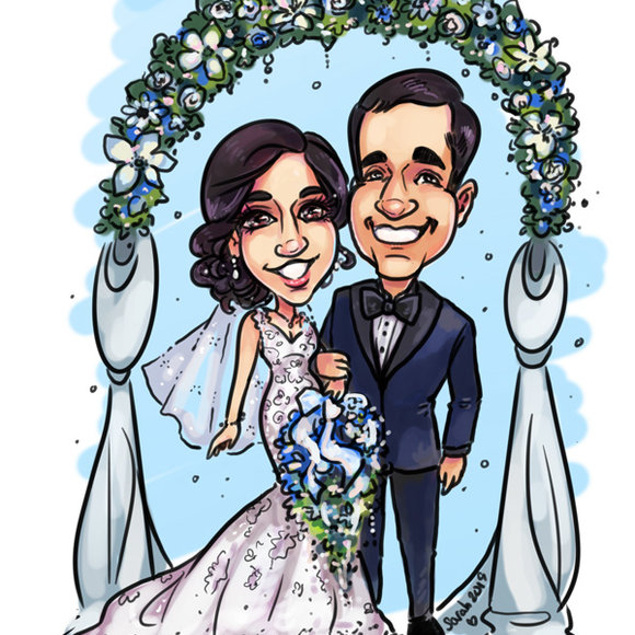 Wedding Couple w/ arch