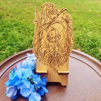 Tulip Fairy Fantasy Wood Engraved Phone Dock