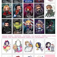 Anime Acrylic Keychain  Double Sided Chibi Art