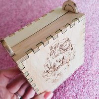 Alice #1 Birch Engraved Box