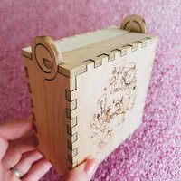 Alice #1 Birch Engraved Box