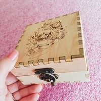 Alice #1 Birch Engraved Box