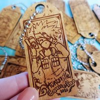 Ninja Transformation Engraved Keychain