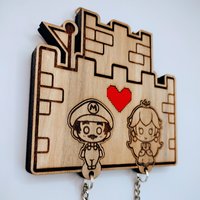 Mario & Peach Wall Keyholder Set