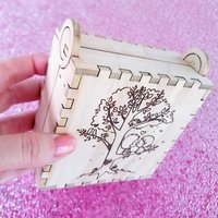 K-I-S-S-I-N-G #1 Birch Engraved Box