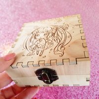 Sakura #1 Birch Engraved Box *Sold