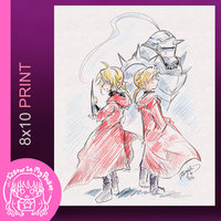 Brothers 8x10 Anime Sketch Art Print