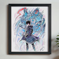 Shadow Monarch 8x10 Sketch Art Print