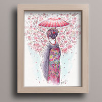 Maiko 8x10 Sketch Art Print