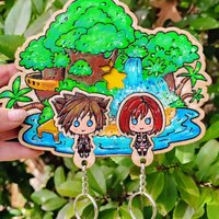 Painted Destiny Island Keyholder