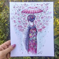 Maiko 8x10 Sketch Art Print