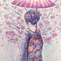 Maiko 8x10 Sketch Art Print