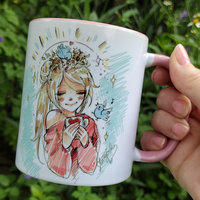 Morning Coffee Girl Art Mug