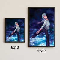 Victor on Ice Art Print