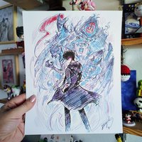 Shadow Monarch 8x10 Sketch Art Print