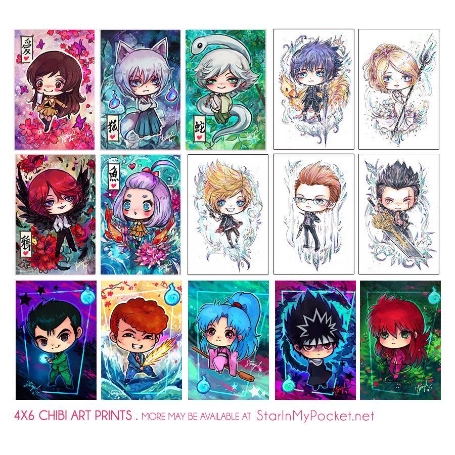 Anime Chibi Art 4x6 Prints