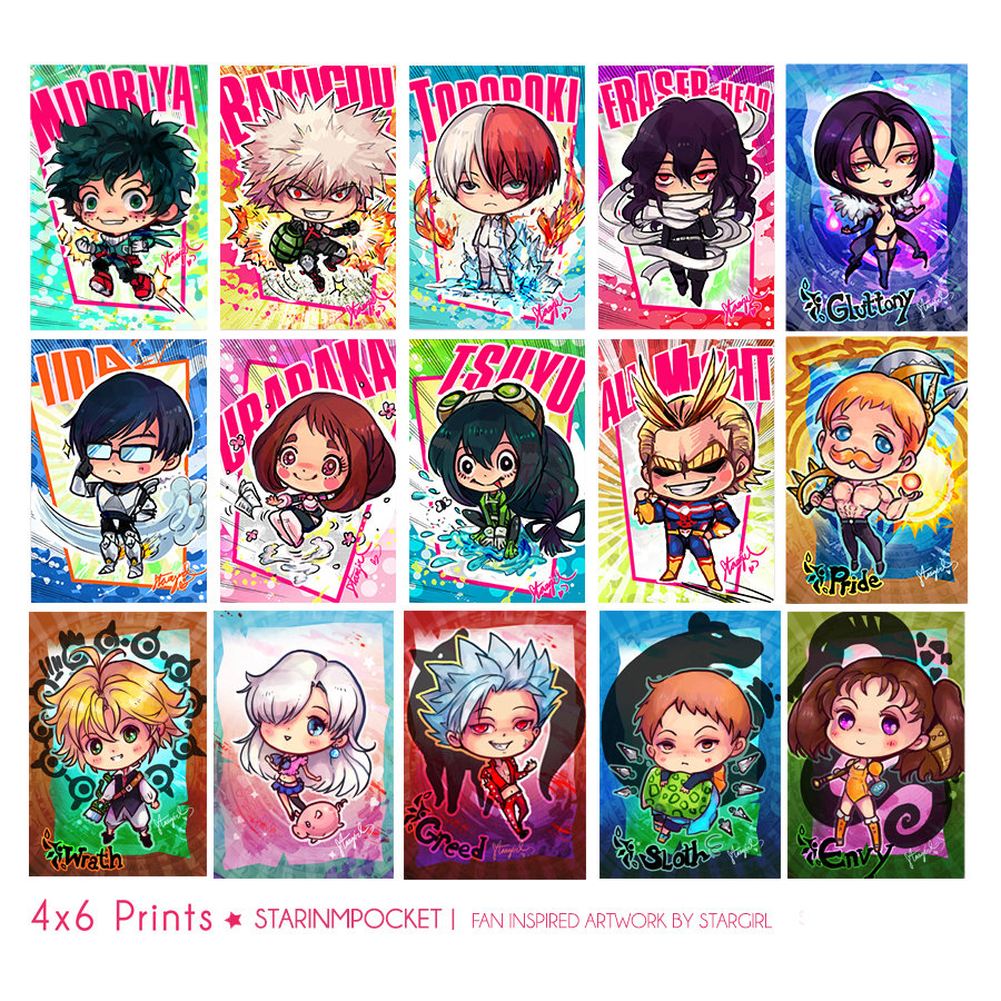 Anime Chibi Art 4x6 Prints