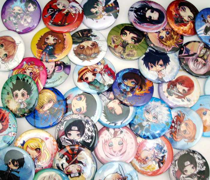 Anime Buttons Pins